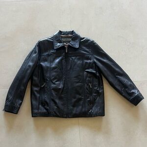 Marc New York Andrew Marc Fully Lined Black Leather Leather Jacket Size L